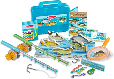 Melissa & Doug Let’s Explore Fishing Play Set – 21 Pieces - Toy Fishing Set  For Toddlers And Kids